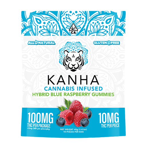 Kanha Blue Raspberry: Kanha Blue Raspberry (H) Gummies 100mg