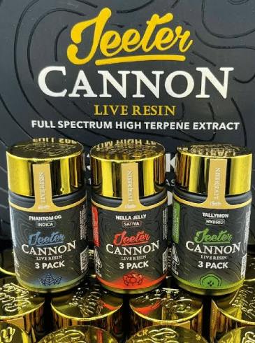 Jeeter - 1.5g 3pk Jeeter Cannon Live Resin Alien OG Prerolls
