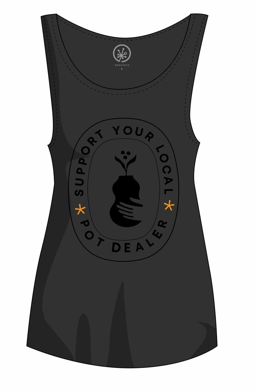 Support Local Womens Muscle Tank - Medium