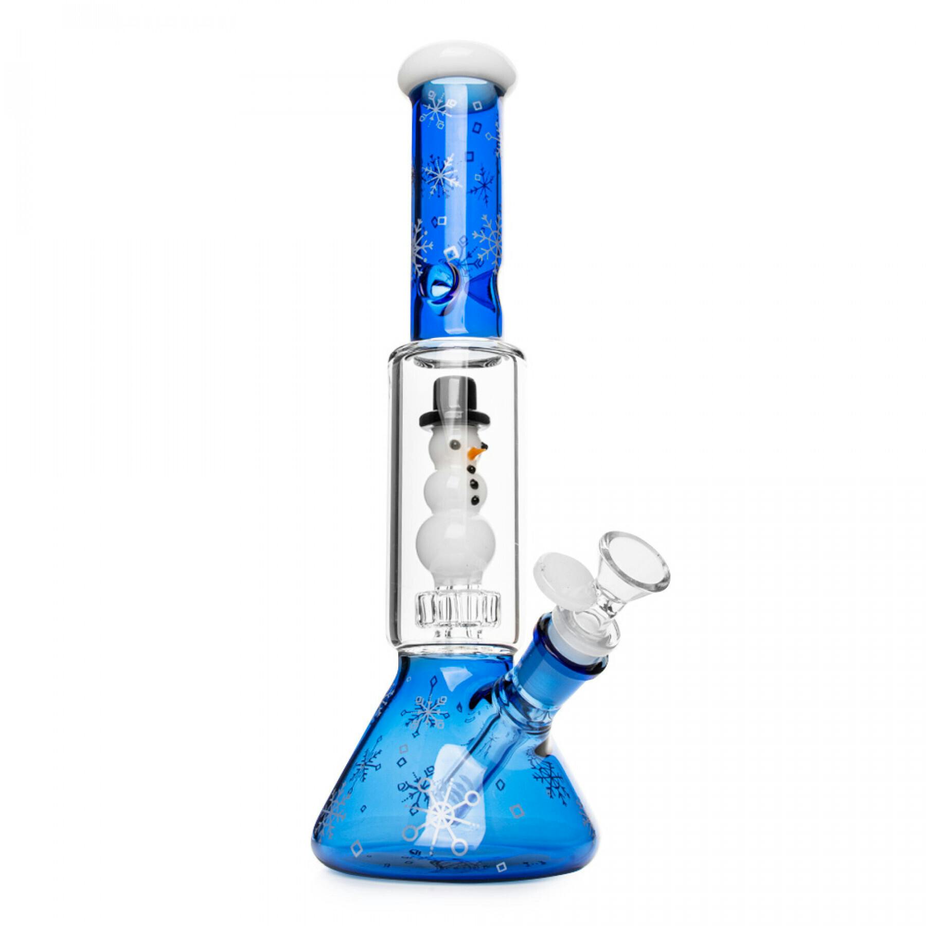 Bong - Dual Chamber - Snowman Beaker - 12"
