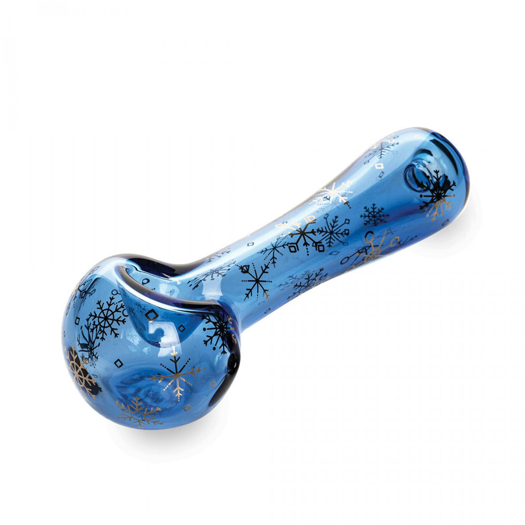 Spoon Hand Pipe - 4.5" - Winter Wonderland