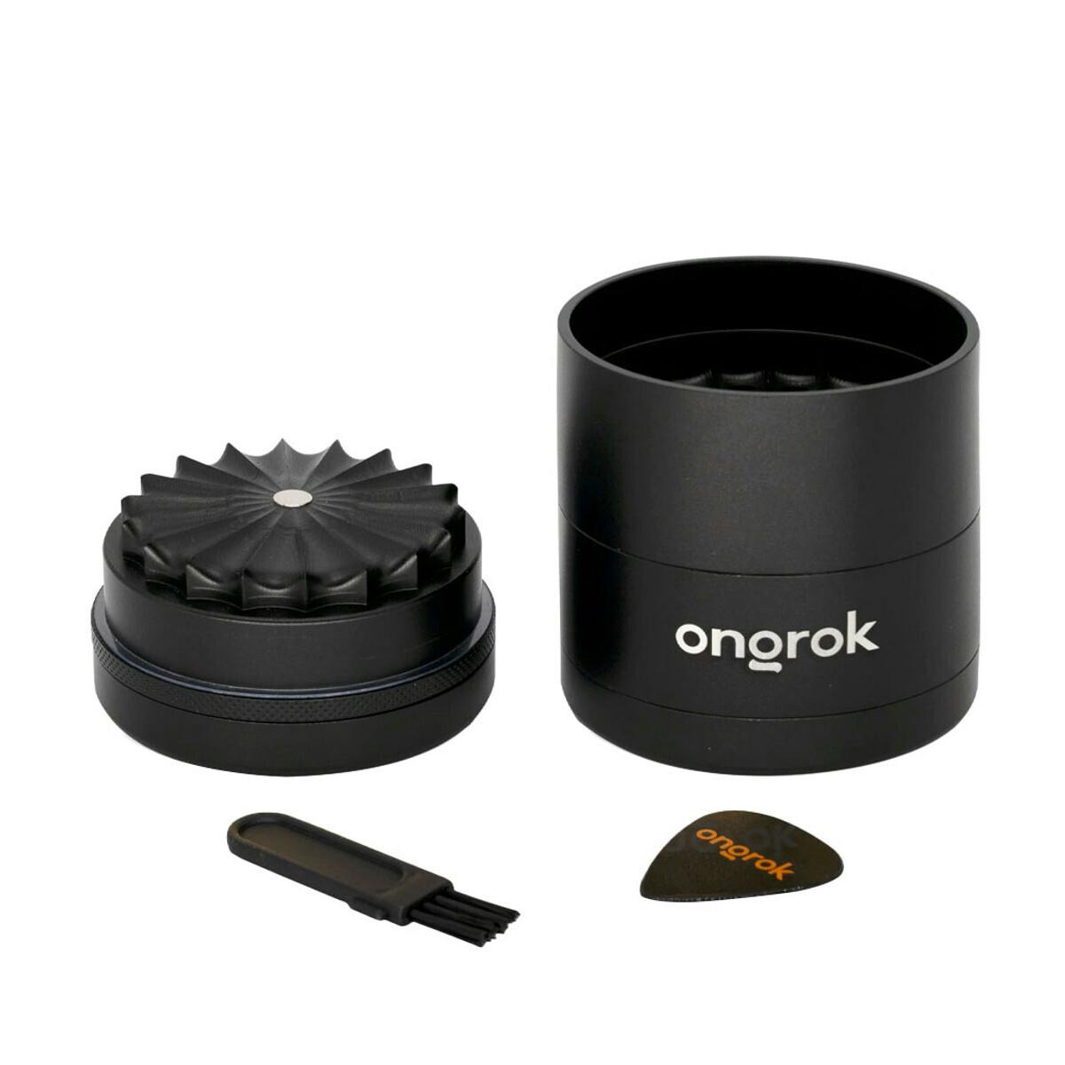 Flower Petal Toothless Grinder - 5pc - 59mm - Black