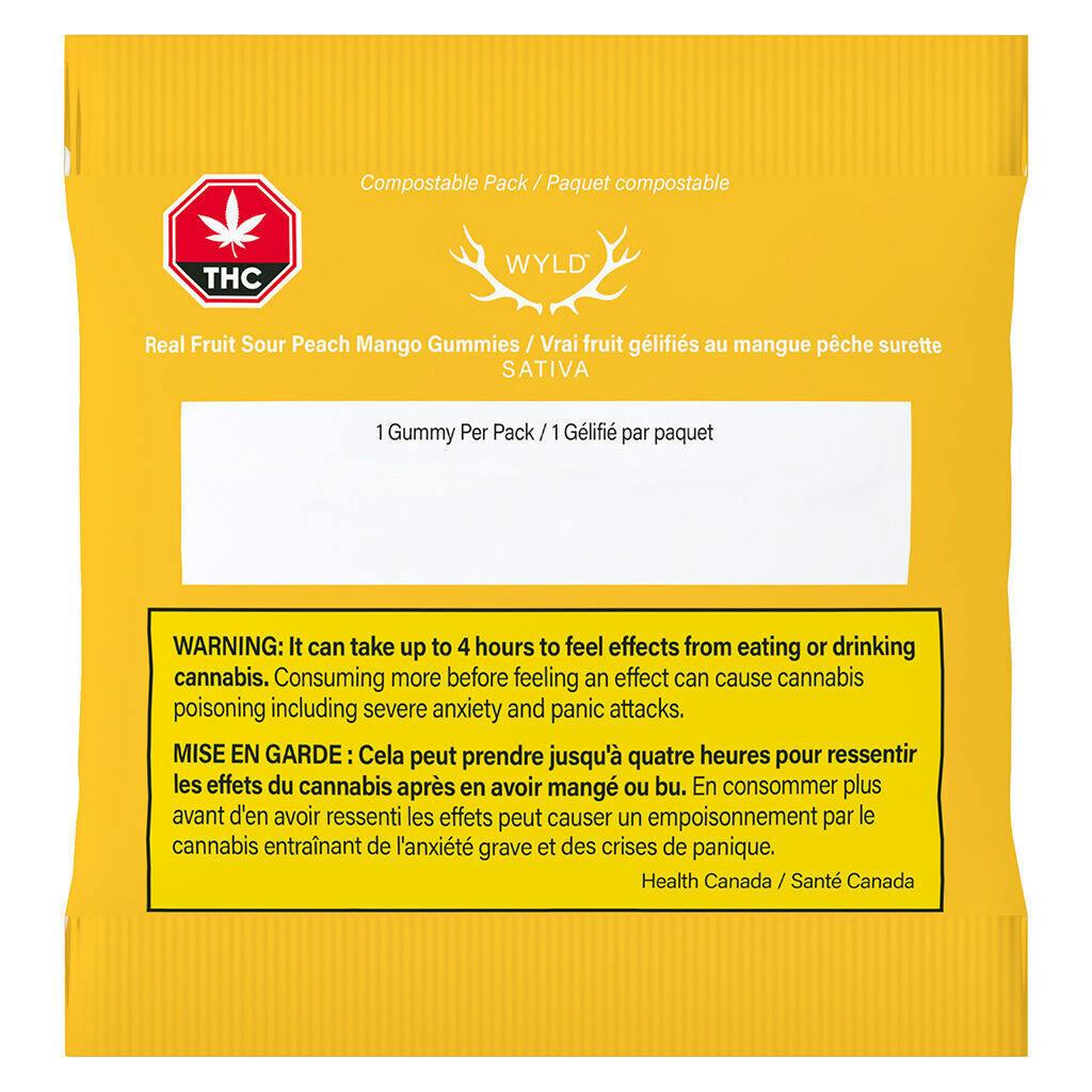 Real Fruit Sour Peach Mango Gummies - 1 Pack