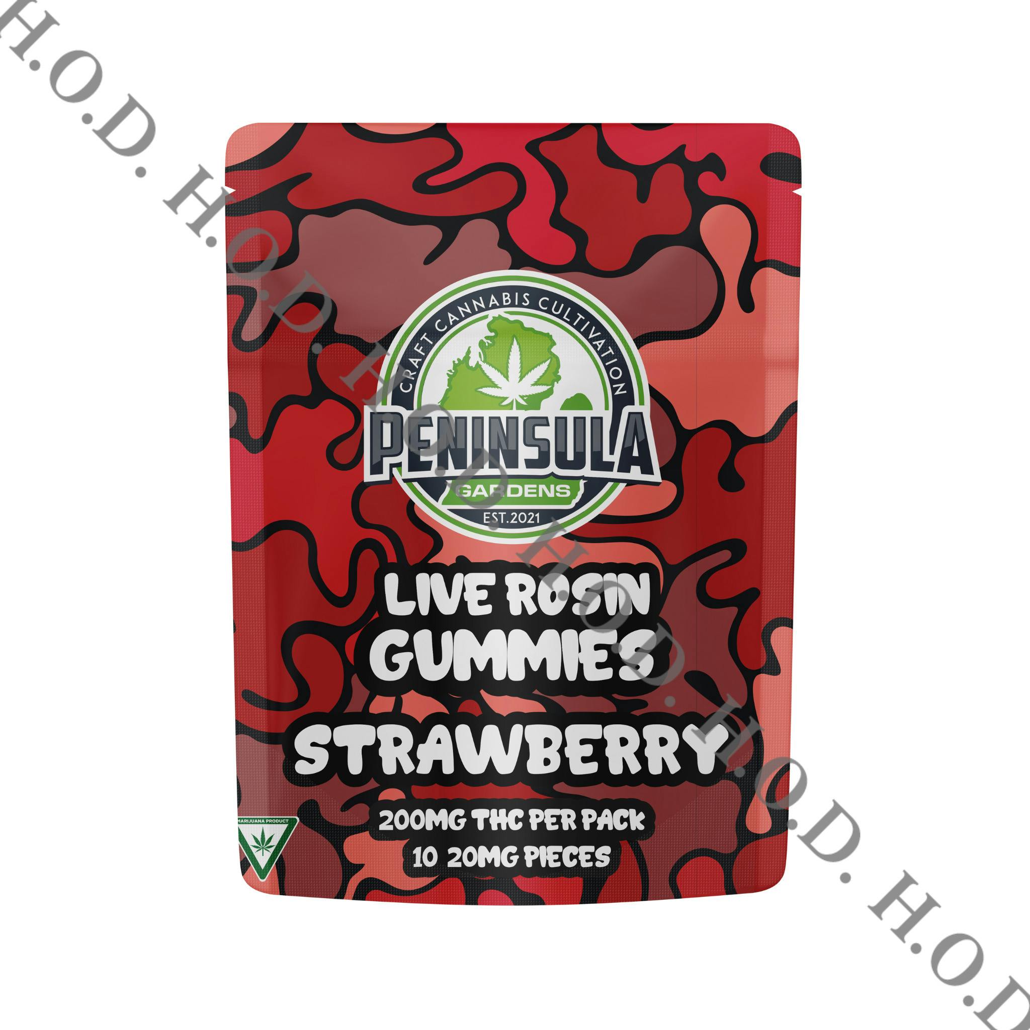 Peninsula Gardens Watermelon Live Rosin Gummies