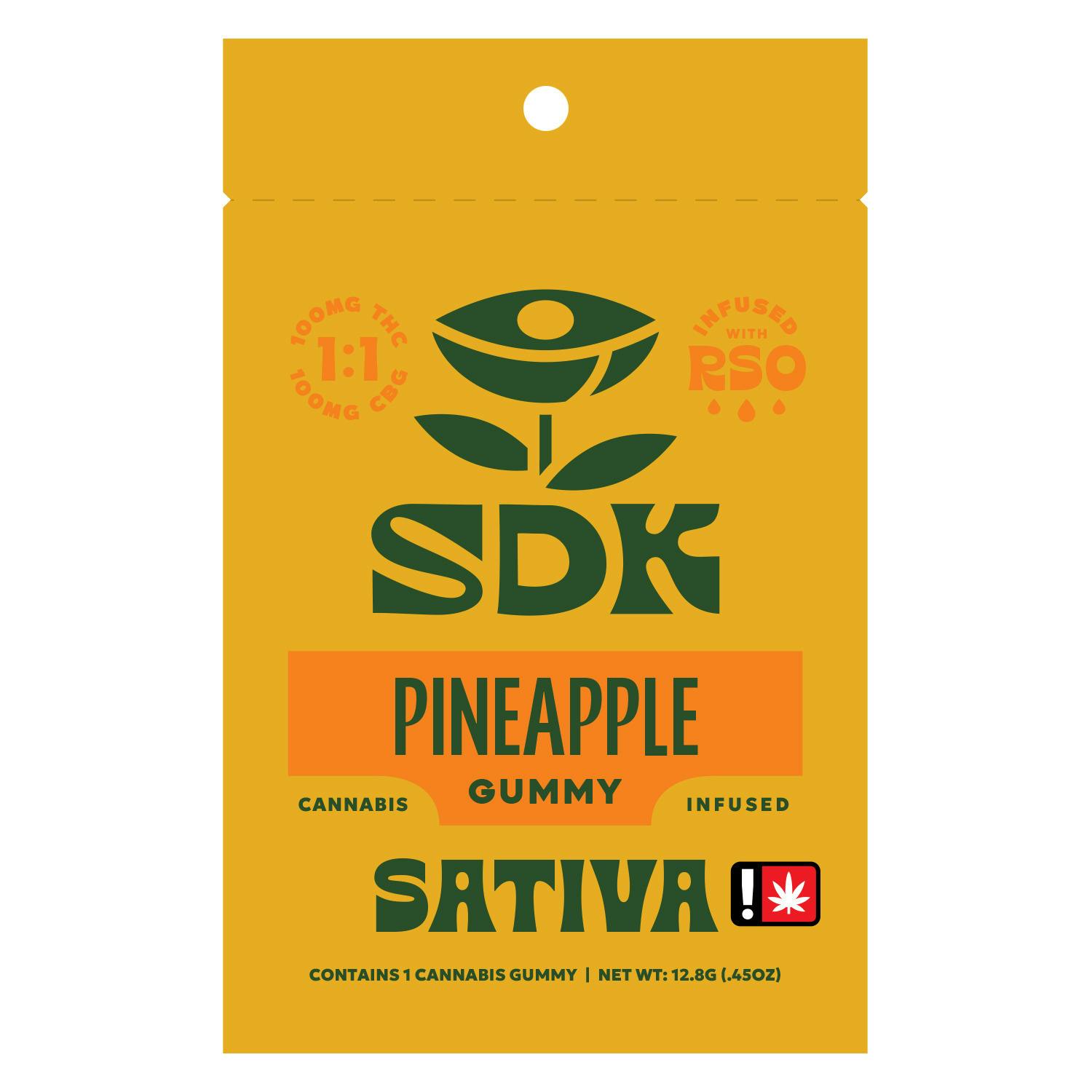 SDK Snacks -Pineapple Gummy 1:1 - Edible