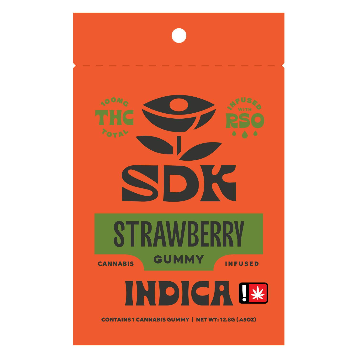 SDK Snacks - Strawberry RSO Gummy - Edible