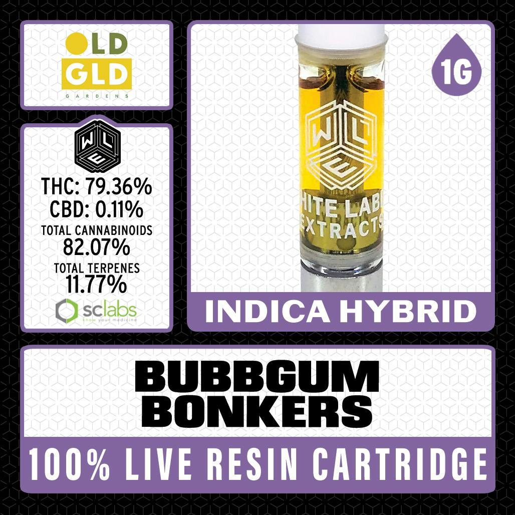 White Label Extracts - Bubbgum Bonkers Live Resin - Cartridge