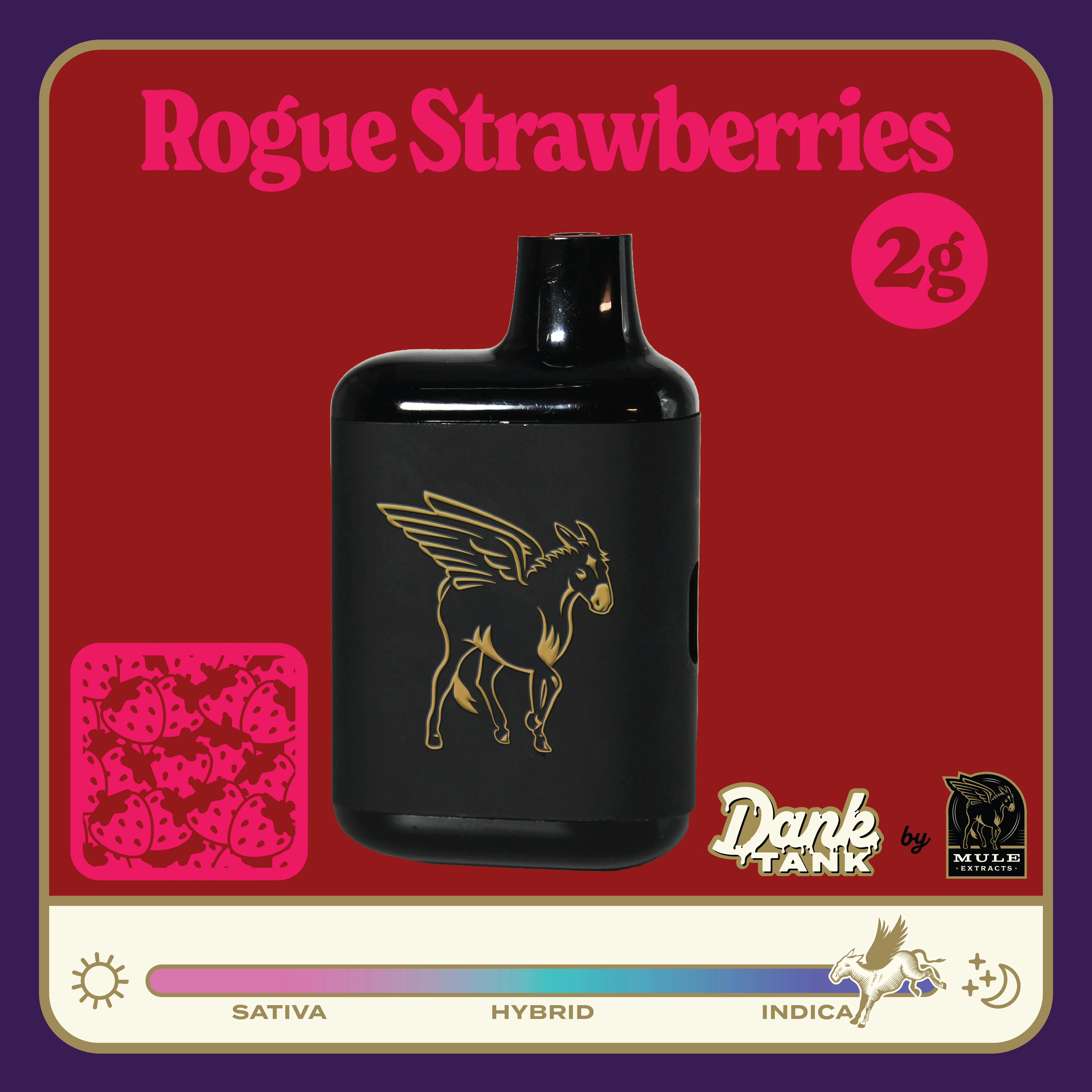 Mule Extracts - Rogue Strawberries Dank Tank - Disposable Cartridge