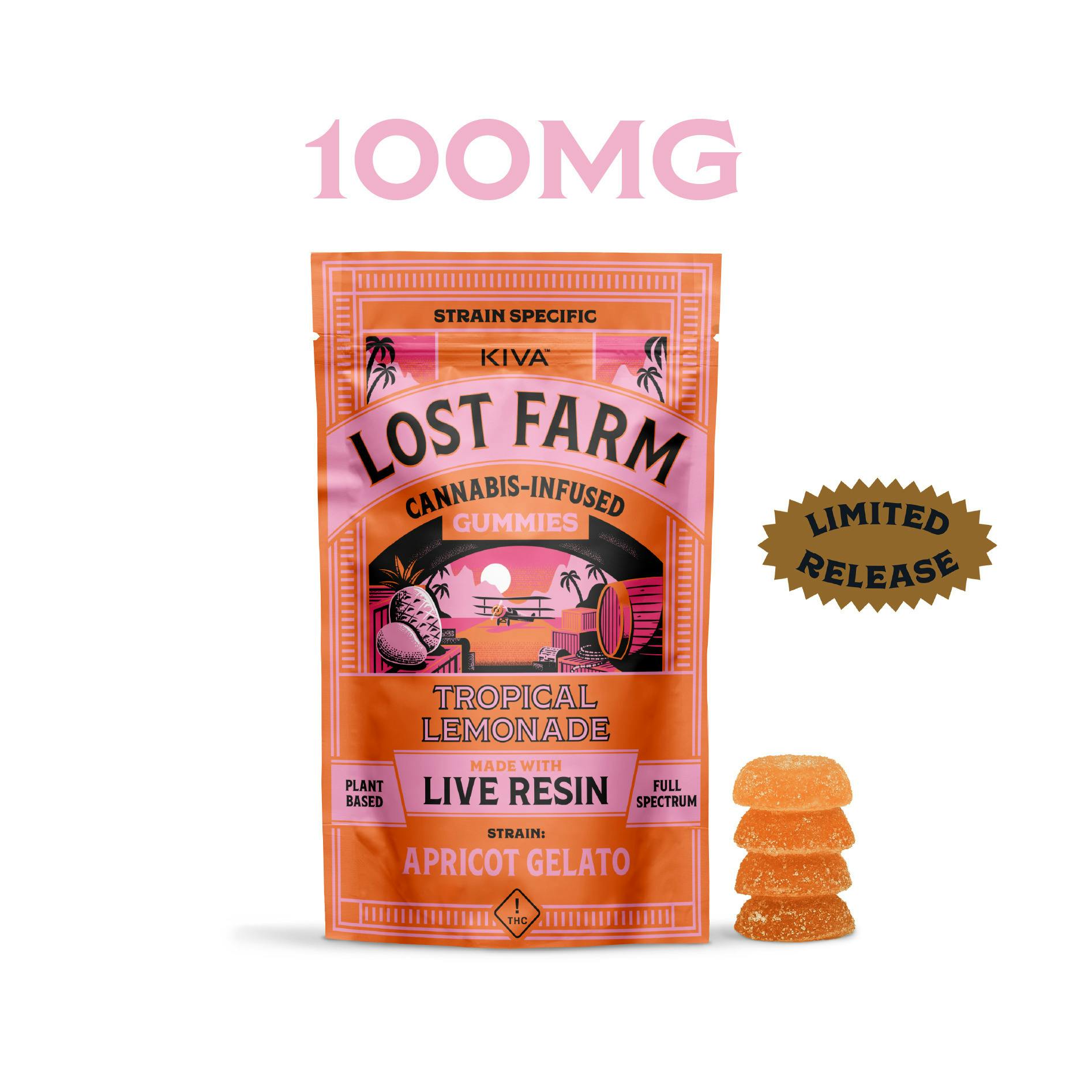Apricot Gelato - Tropical Lemonade | Live Resin Gummies 110mg 10pk