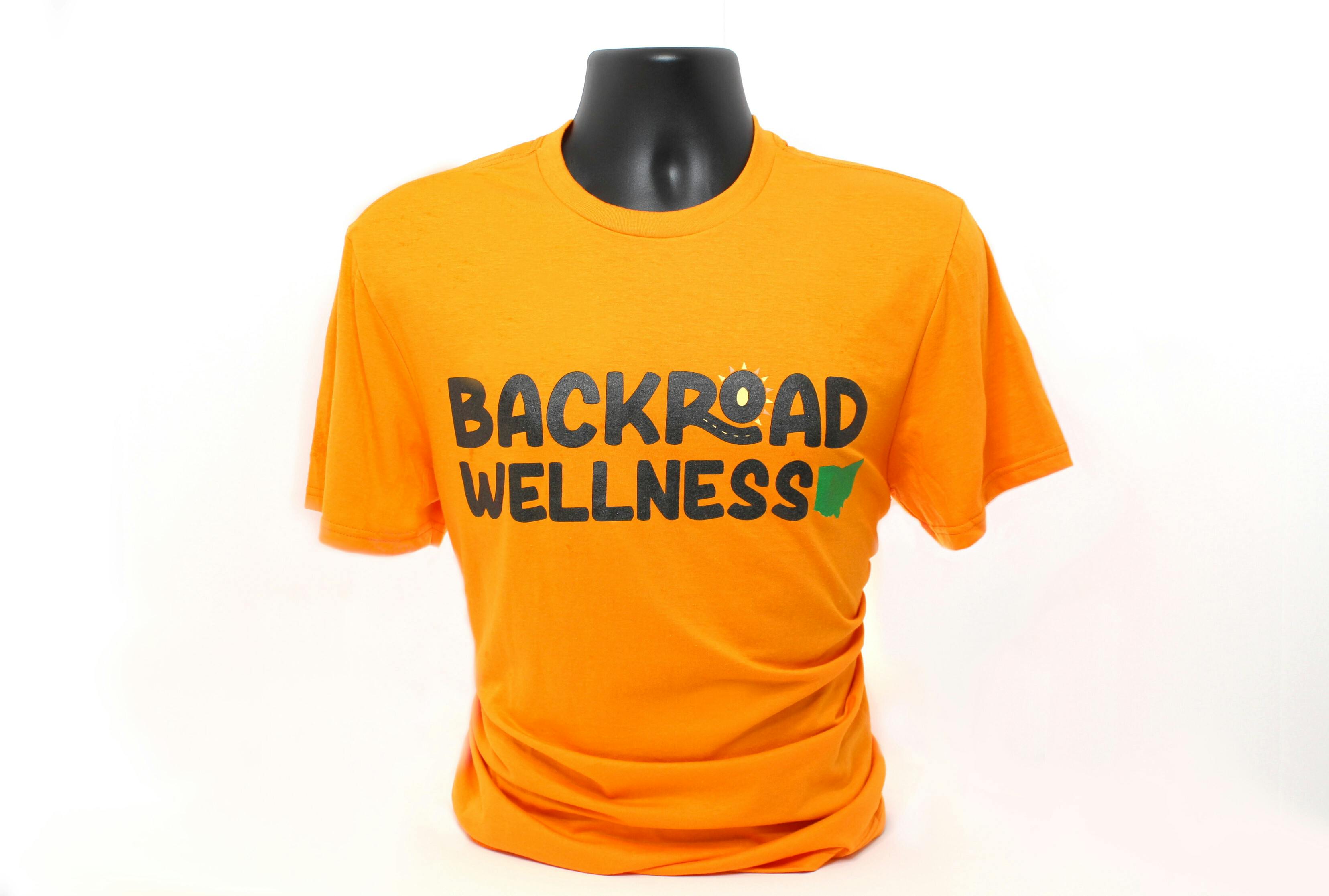 Orange Backroad Wellness Logo Tee | Medium