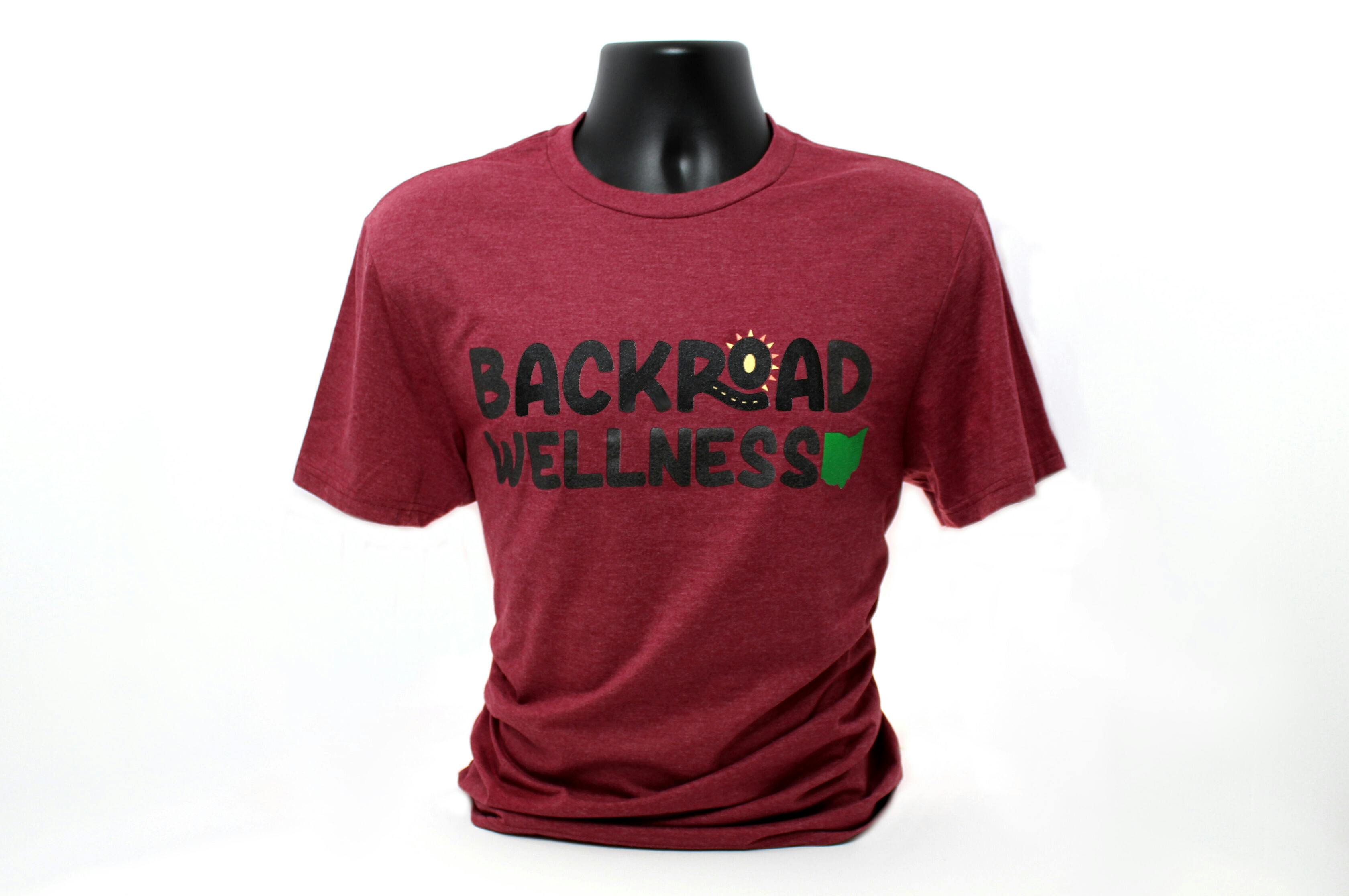 Maroon Backroad Wellness Logo Tee | XL