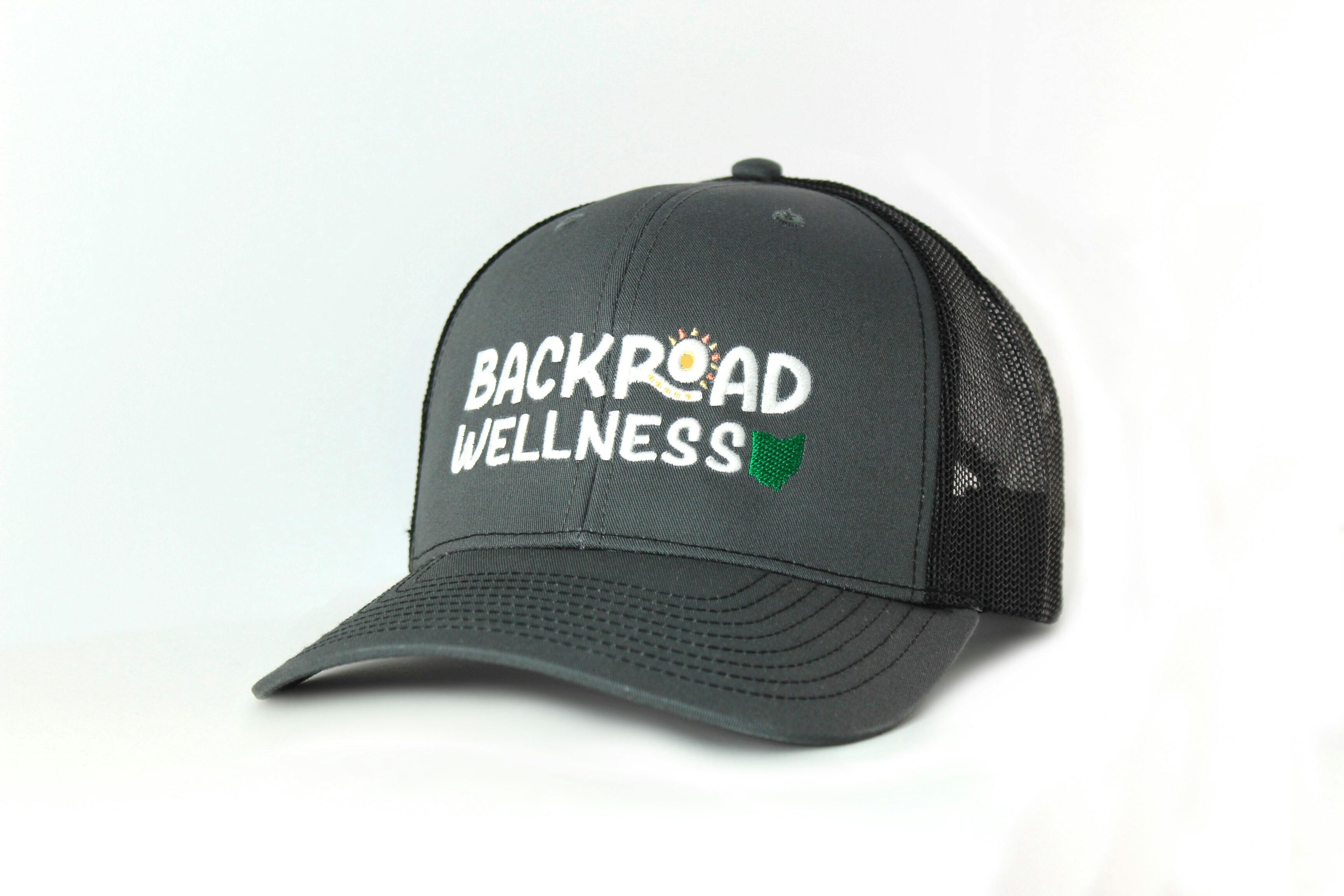Backroad Wellness Mesh Snapback | Charcoal/Black