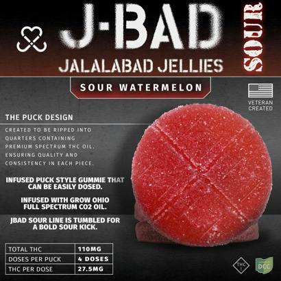 JBAD Sour Watermelon | Gummies 110mg 1pk