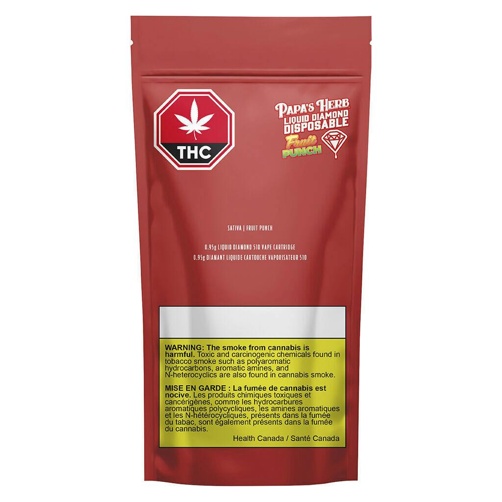 Papa's Herb - Fruit Punch Liquid Diamond 510 Cartridge - 0.95g Sativa