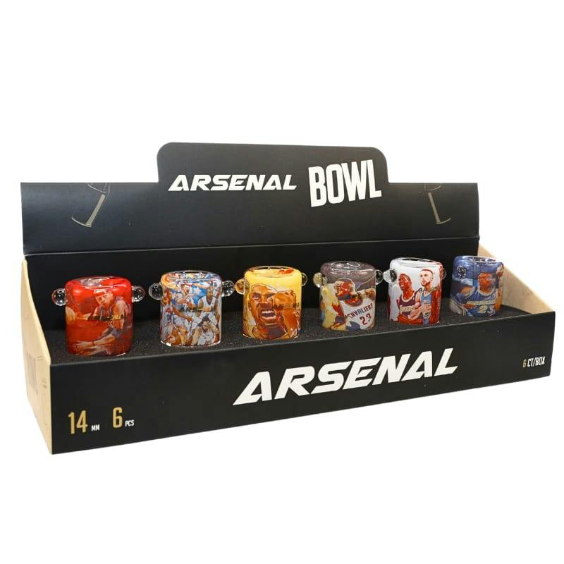 14mm Arsenal - Sports Legend Print Glass Bowl