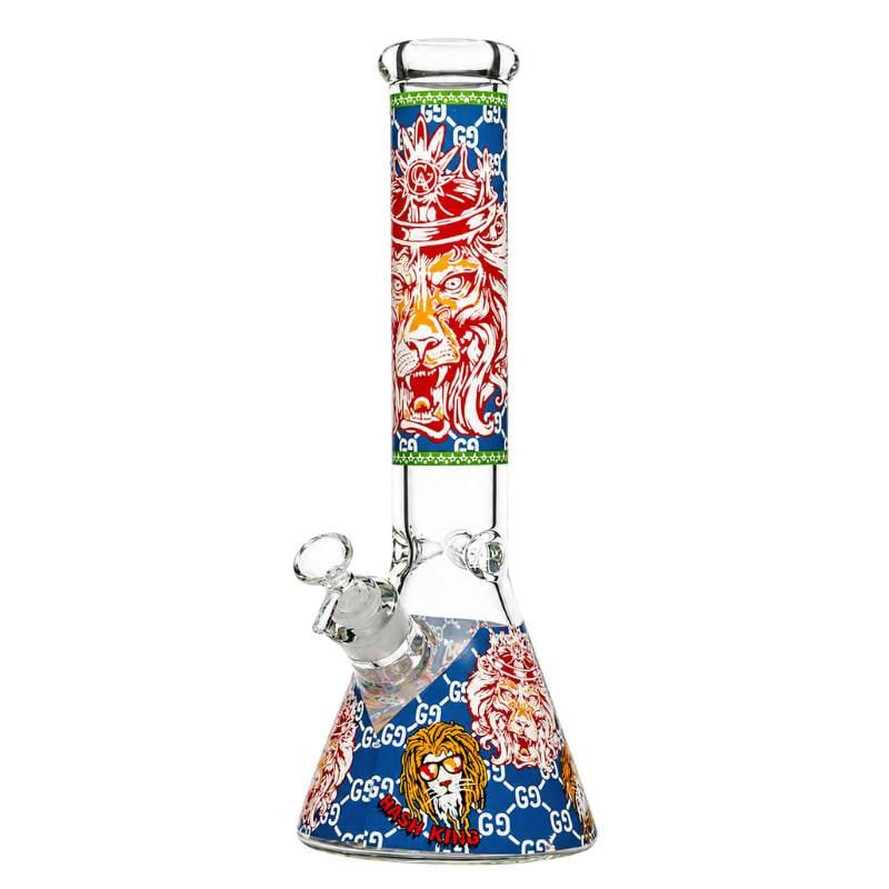 14" 7mm - Crowned Lion Beaker Bong
