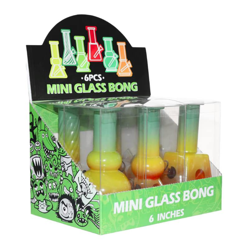 6" Rasta Blaze Mini Glass Bong