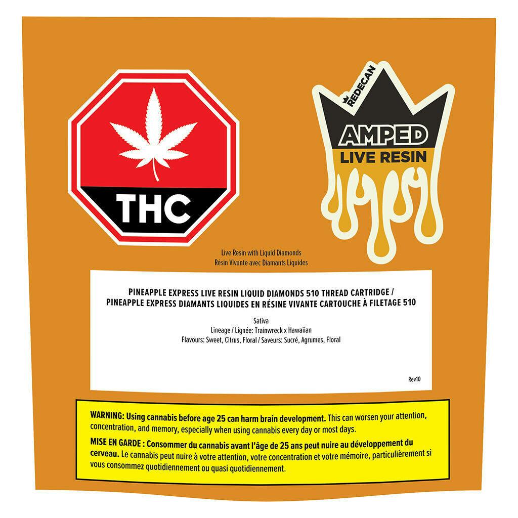 Redecan - Pineapple Express Amped Live Resin 510 Cartridge - 1g Sativa