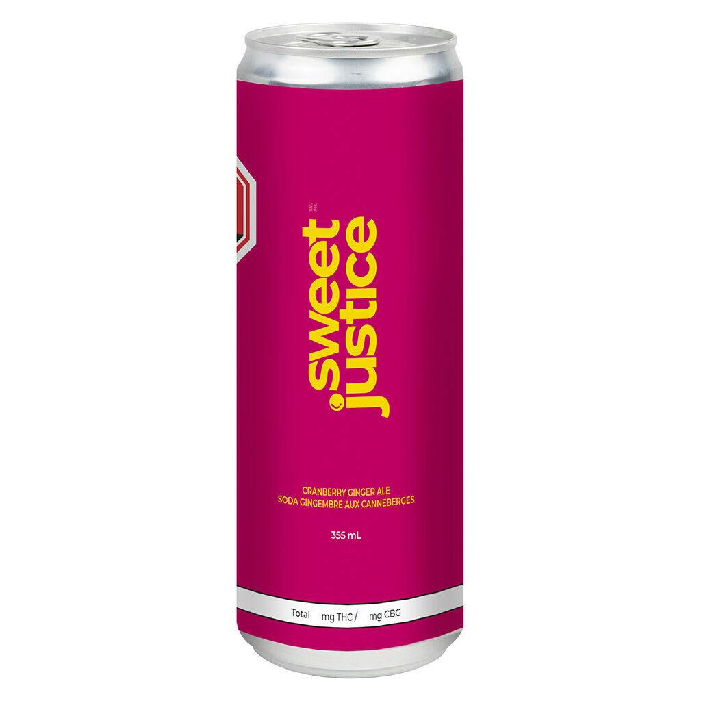 Cranberry Ginger Ale 10THC + 10 CBG 355ml Beverages