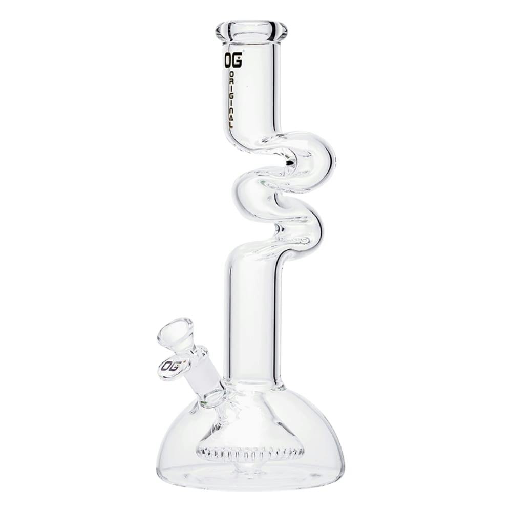 12" 5mm OG Twisted Dome Percolator Bong (Clear)