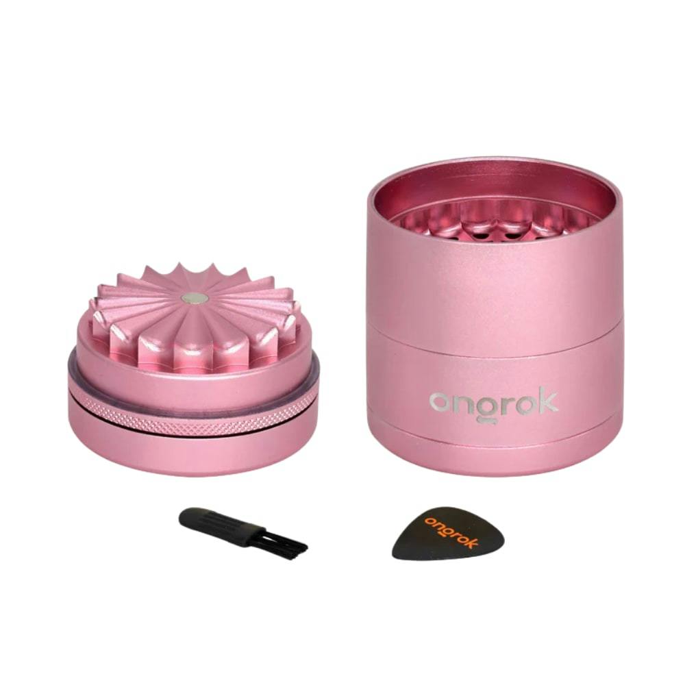 ONGROK 5PC Flower Petal Toothless Grinder w/ Storage (Rose Gold)