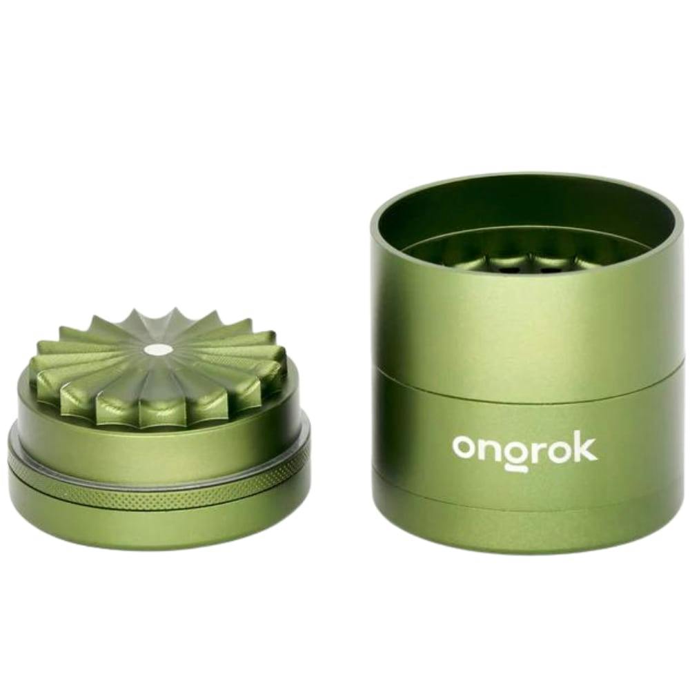 Ongrok 5pc Flower Petal Toothless Grinder w/ Storage (Green)