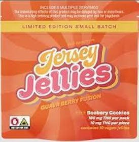 Jersey Jellies - Guava Berry Fusion with Booberry Cookies 10mg THC - Cured Resin | 10pk