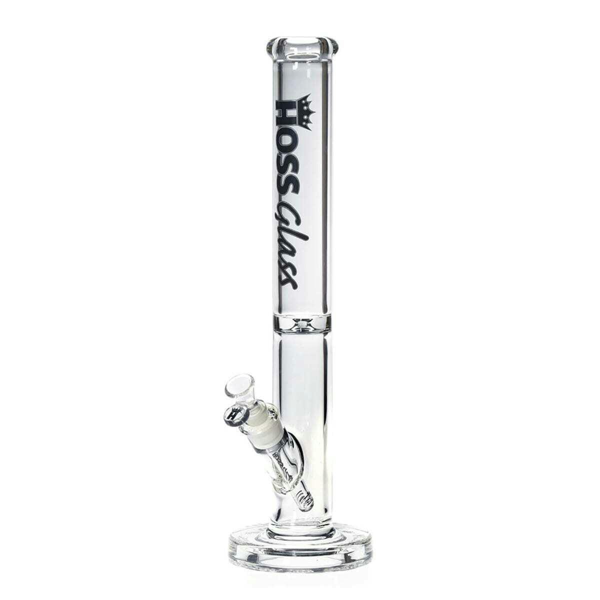 Hoss Glass | Straight Tube Embossed Base Bong | 18"~
