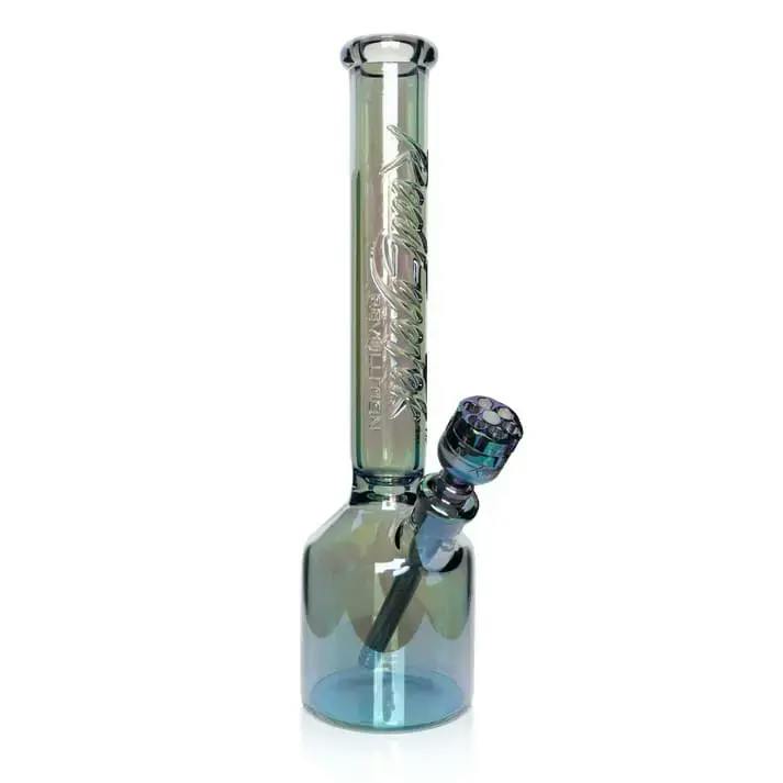 Red Eye Tek | Revolution Canteen Base Bong | Revolver Bowl |17" | Metallic Green