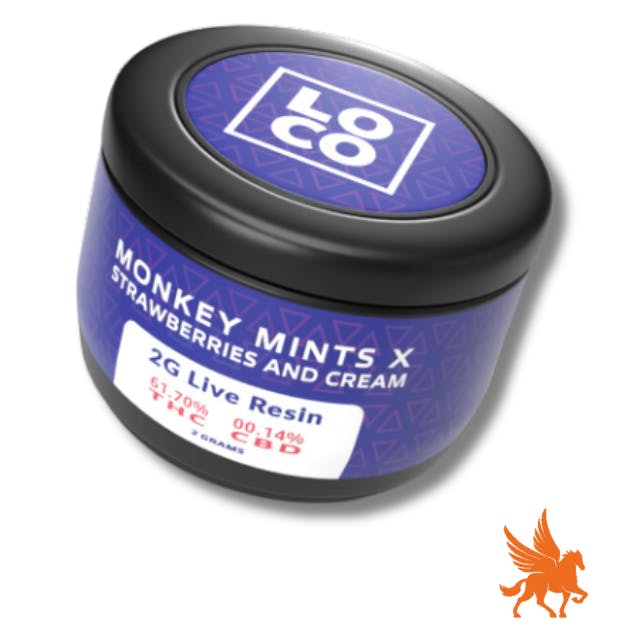 LOCO Live Resin 2g - Monkey Mints x Strawberries & Cream