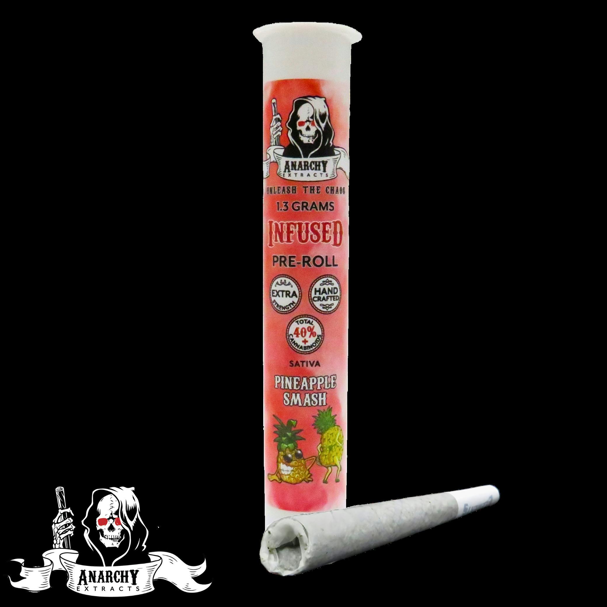 Anarchy Extracts | Pineapple Smash | Infused Pre Roll | 1.3G by Anarchy Extracts