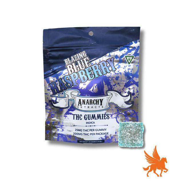 Anarchy Extracts | Blazing Blue Raspberry Gummies | 200mg | 8ct | 25mg/ea by Anarchy Extracts