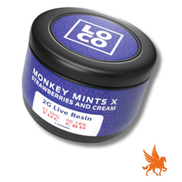 LOCO Live Resin 2g - Monkey Mints x Strawberries & Cream by LOCO