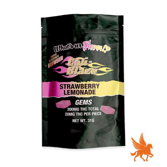 Cali-Blaze | Gems | Strawberry Lemonade Gummies | 200mg | 10ct | 20mg/each by Cali-Blaze
