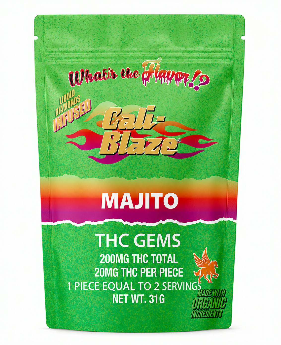 Cali- Blaze | 200mg Gems | Mojito at Pegasus Cannabis Dispensary Jackson
