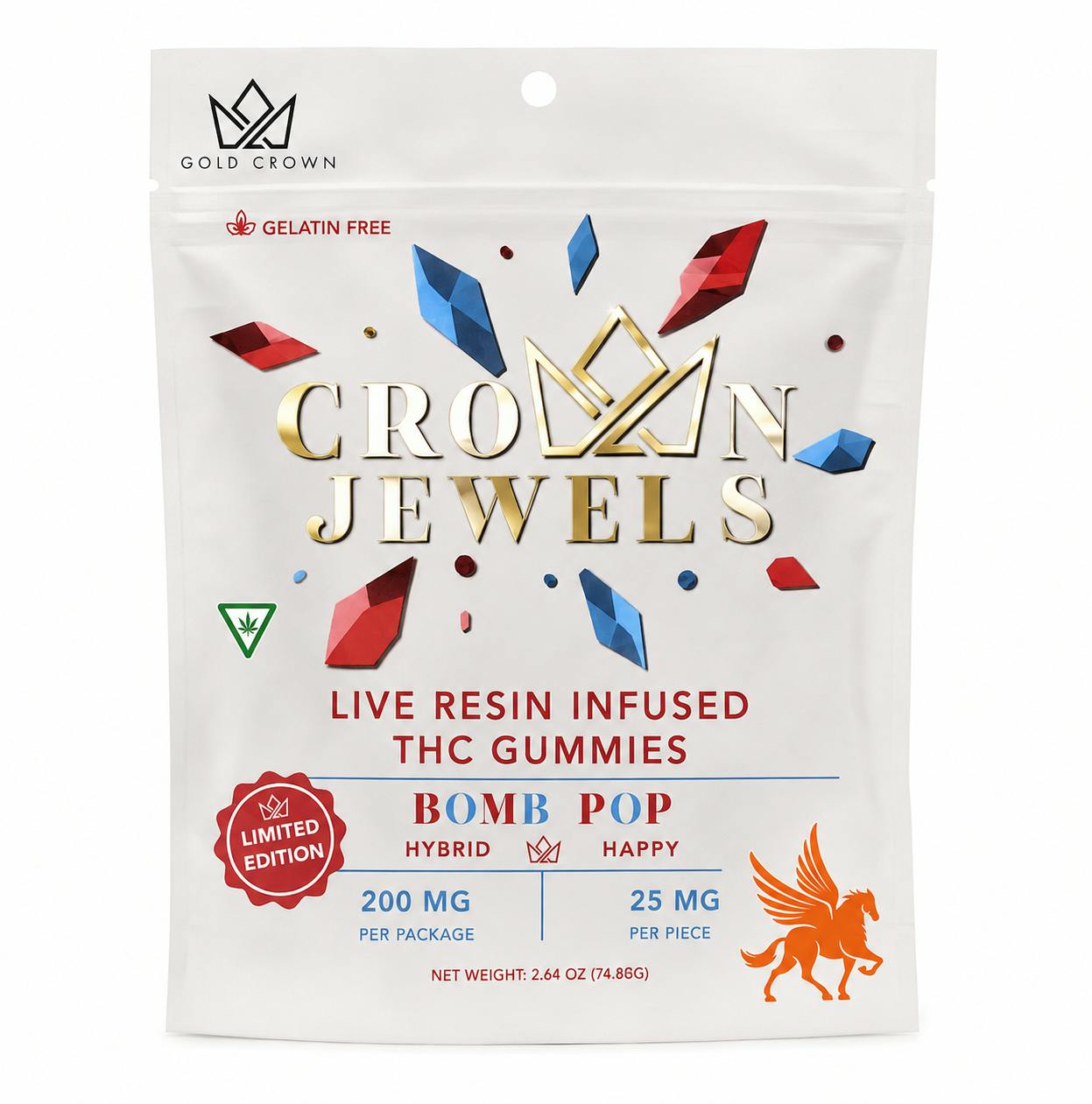 Crown Jewels | Bomb Pop | 200mg | 8ct | 25mg/ea by Gold Crown