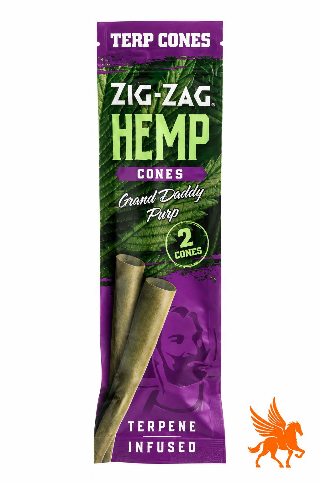 ZIG-ZAG HEMP CONES 2PK | GRANDADDY PURP