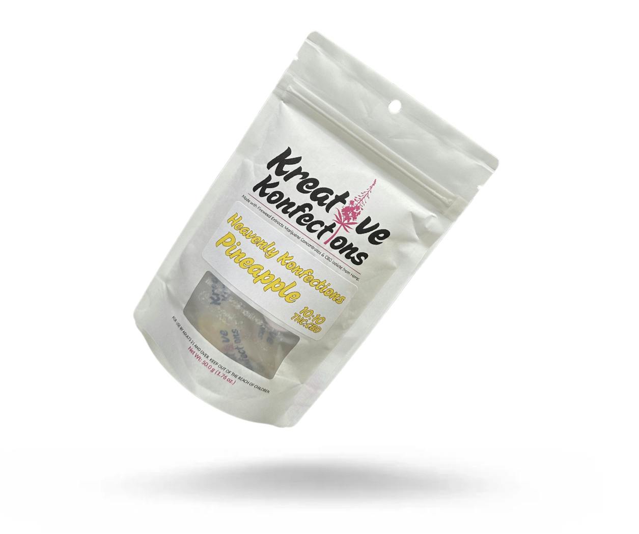 100mg Pineapple Soft Chews by KREATIVE KONFECTIONS
