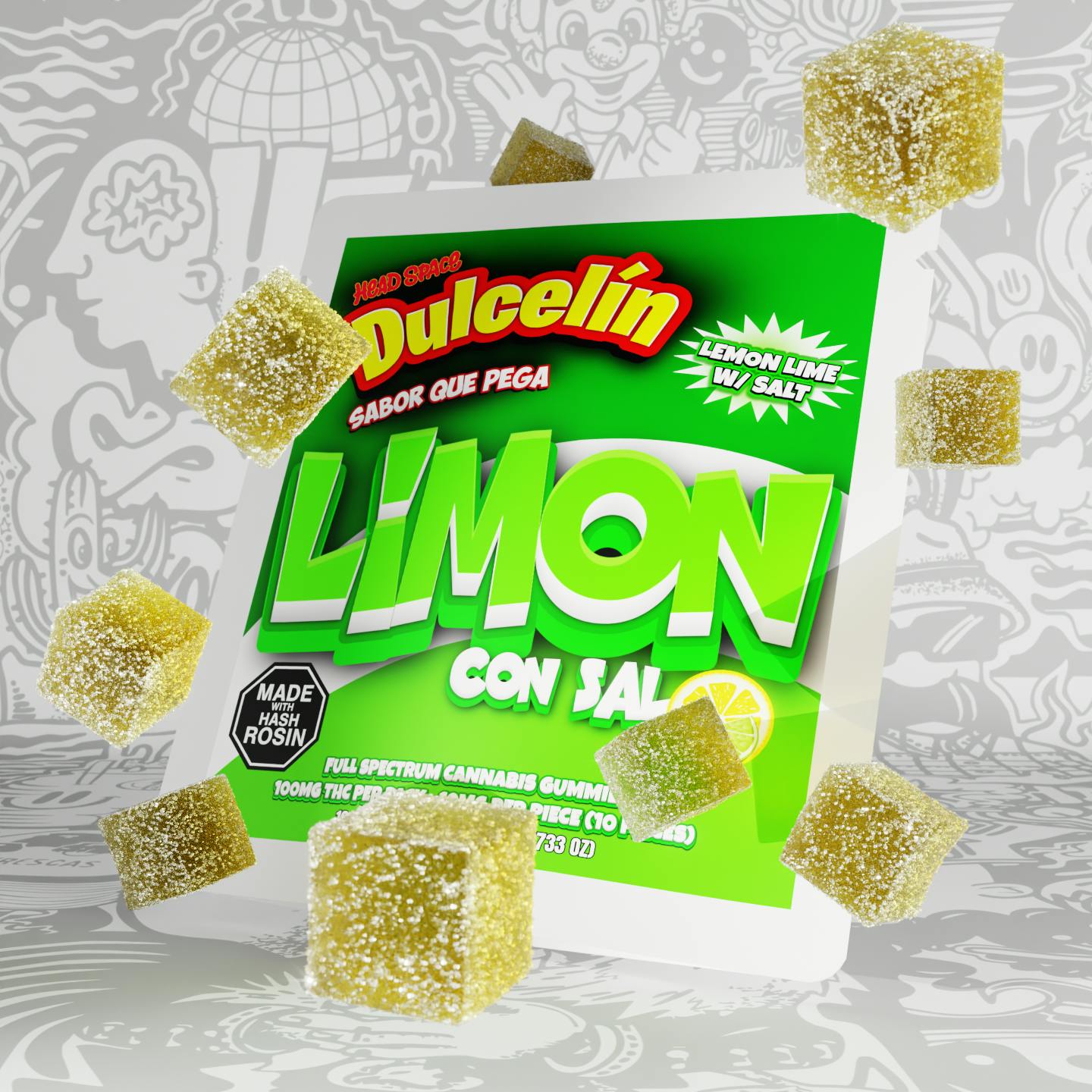 DULCELIN HASH ROSIN GUMMIES - LIMON CON SAL