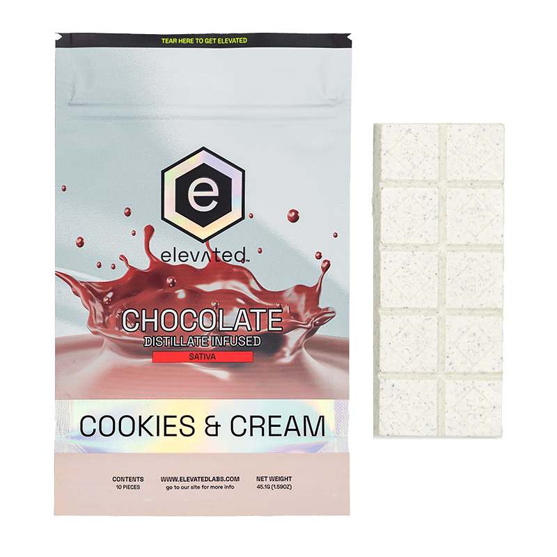 ELEVATED 100MG BAR- COOKIES AND CREAM (S)