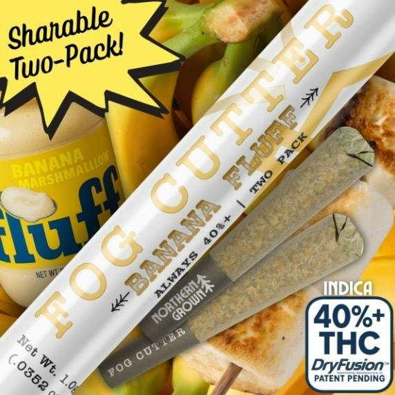 Fog Cutter Infused Pre-Rolls - Banana Fluff - .5G Two Pack