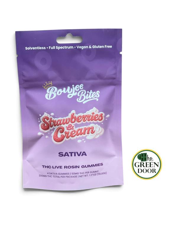 Boujee Bites - Strawberries & Ceam - 200mg Gummies