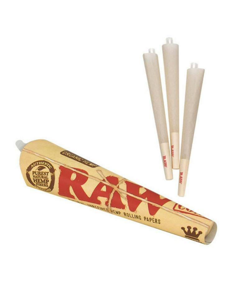 RAW - CLASSIC HEMP KING SIZED PRE-ROLLED CONES - 3-PACK