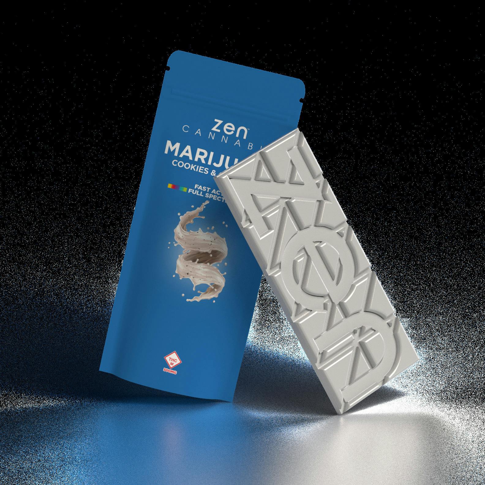 Zen | White Chocolate Bar | Cookies & Cream 500mg