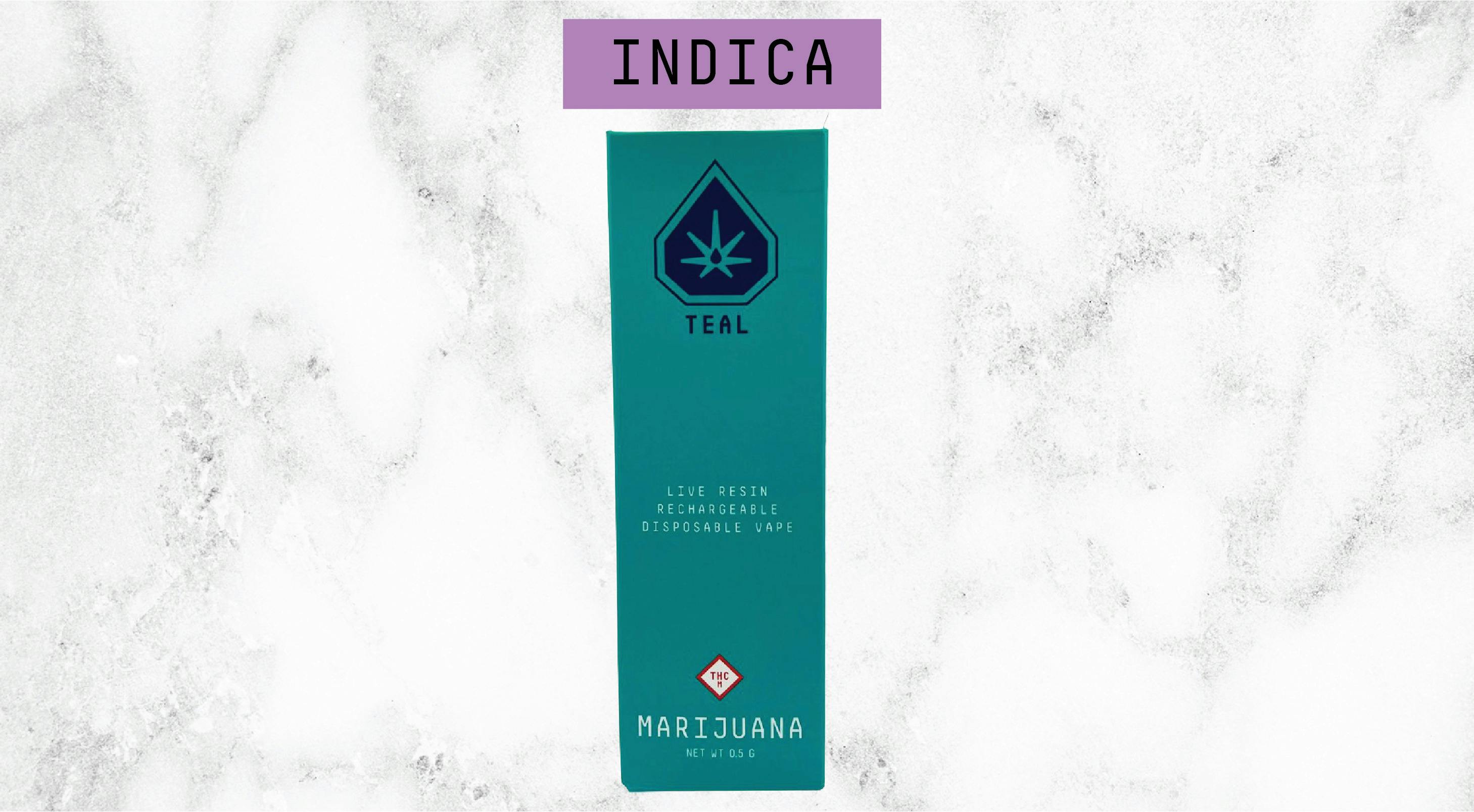 Teal | Live Disposable Vape | Dark Rainbow x Papaya Fonta .5g