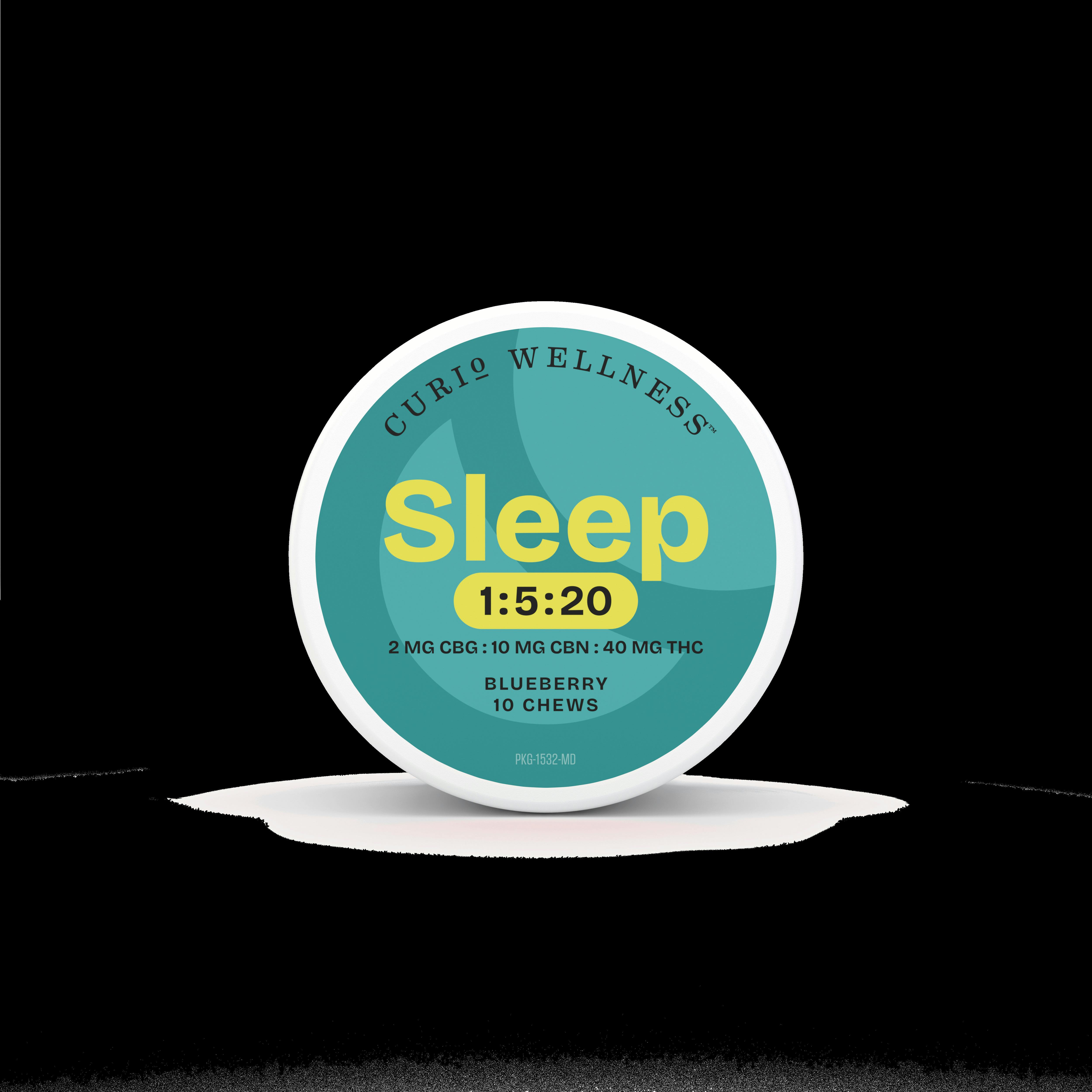 Curio Wellness | Gummies | Slumberberry Extra Strength 1:5:20 Chews 1000mg