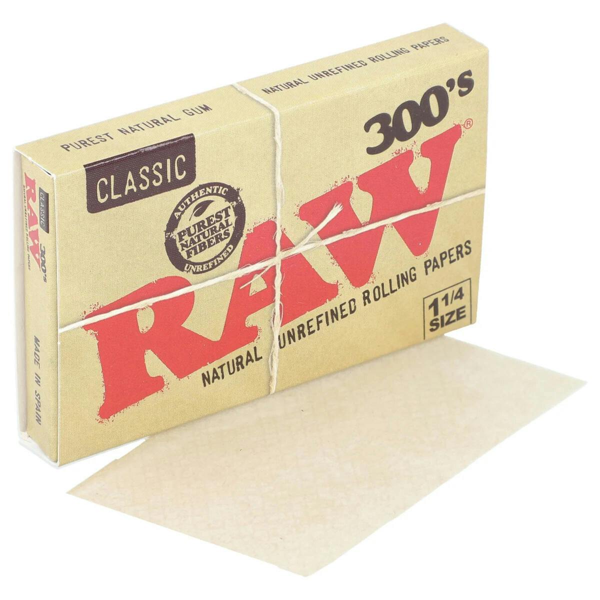 Raw | Rolling Papers | Classic Creaseless Papers 300's 1 1/4