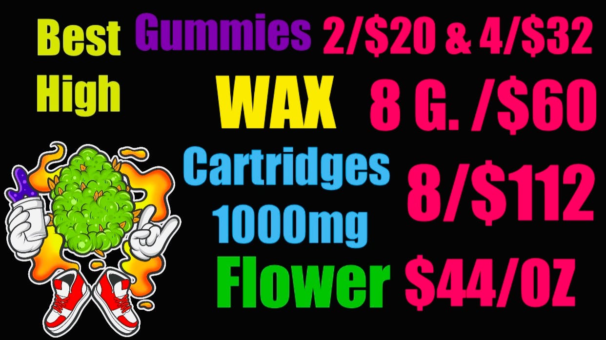44/OZ 8/112 CARTS 8G/60 WAX at Best High Dispensary Weedmaps