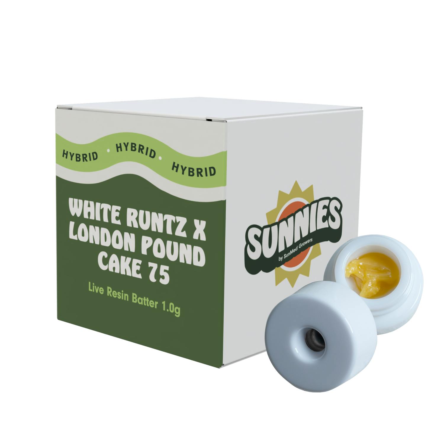 SunMed | Live Resin Batter | - White Runtz x London Pound Cake 75 | 1g at Stoked Dispensary