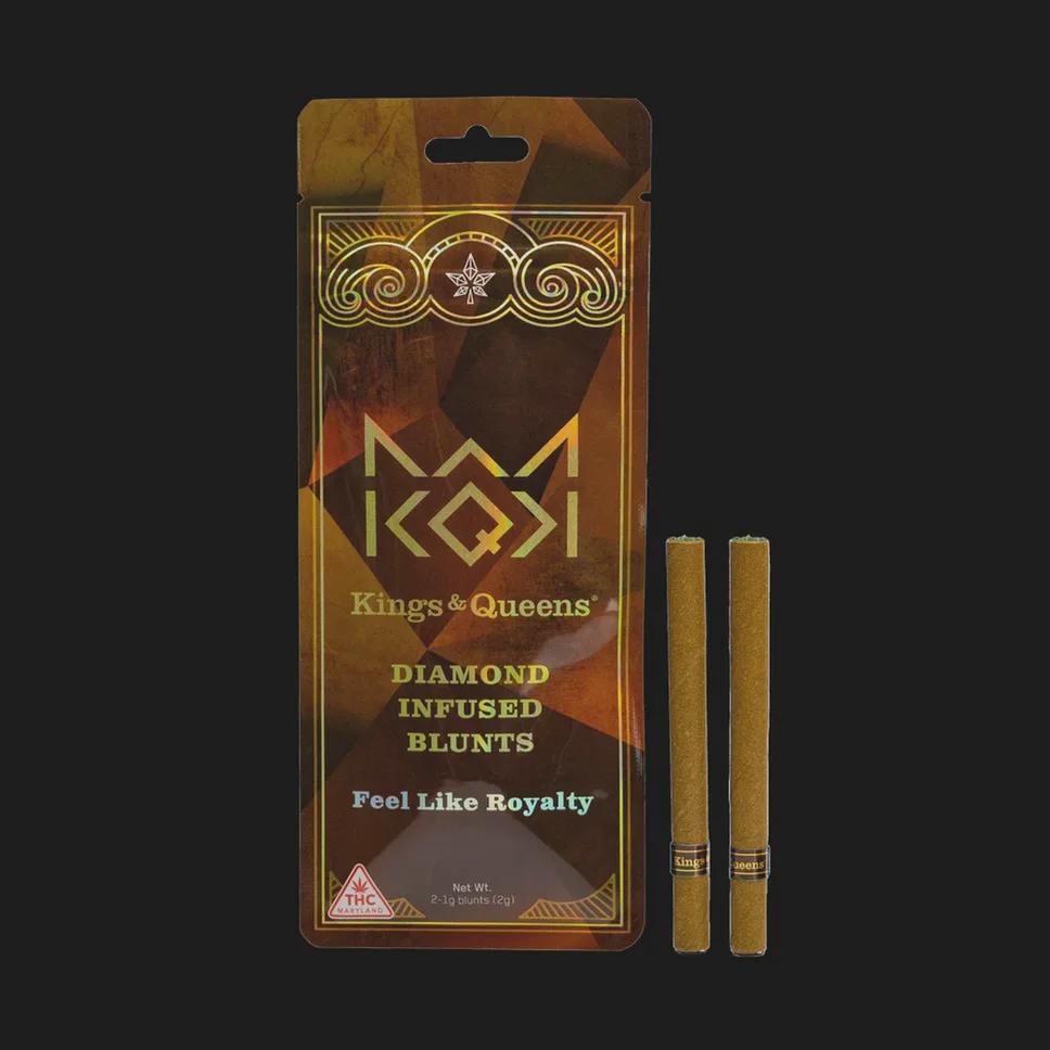 K&Q | Diamond Infused Preroll | - GMO Pie | 1.0g x 2 Blunts at Stoked Dispensary